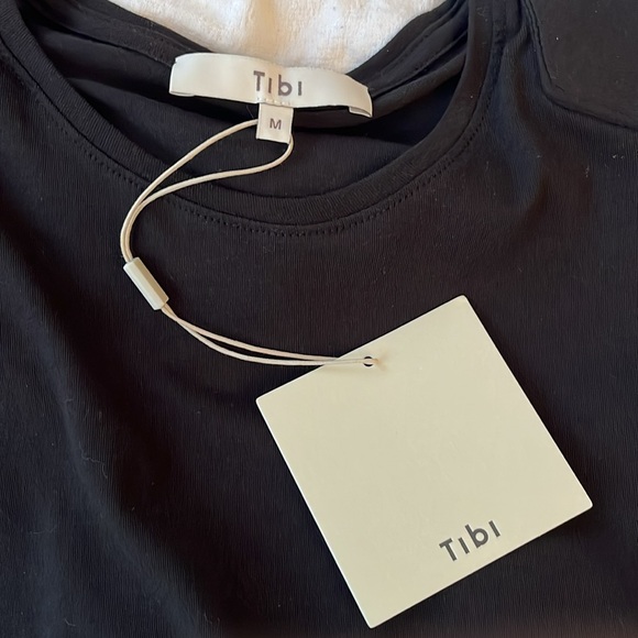 NWT Tibi Shoulder Pad Sleeveless T-shirt Top Muscle Tank size M - Picture 5 of 6